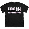 thumbnail image 2 of Popfunk Halloween Error 404 Costume Not Found Kids T Shirt for Youth Boys and Girls, Black, X-Small, 2 of 3