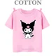 thumbnail image 3 of Camiseta de algodón 100% Kuromi Kawaii Manga Anime japonés Camiseta de verano para niños Ropa para niños Tops Camisetas para niños y niñas Camisetas para bebés Lindas, 3 of 5