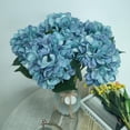 thumbnail image 3 of MINKUROW Blue Hydrangea Artificial Flowers,6 Pcs Faux Hydrangea Flowers,Artificial Hydrangeas Flowers with Stems,Fake Hydrangeas,Silk Hydrangeas Flowers with Stems for Home Decor (6,Blue), 3 of 5