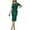 Green, variant on Inleife Womens Summer Dresses Fashion Solid Color Short Sleeve Dress Women's Round-Neck Casual Knee-Length Dresses