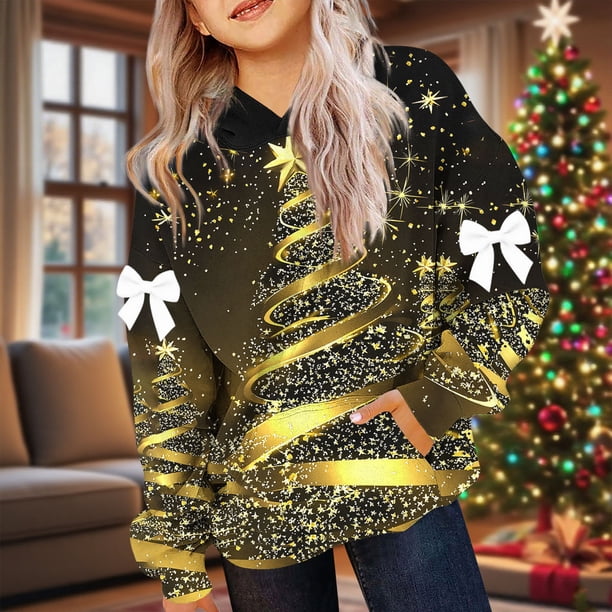 Sudadera con capucha para niños, moderna, informal, holgada, con estampado de manga larga, gorro con bolsillo de cuerda, sudadera de poliéster para niños.