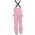 thumbnail image 3 of Snow Bibs Women Insulated Waterproof Bib Overalls Snowboarding Athletic Pants Color Pink Size XXL, 3 of 8