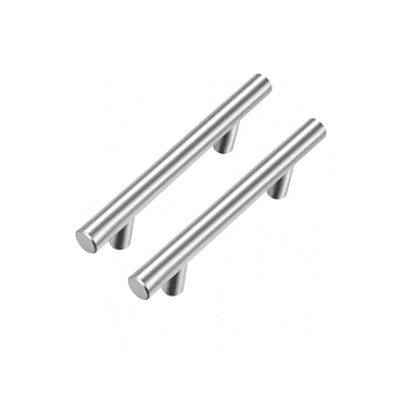 Fitviso 10 Pack 2.75"(70mm) Center to Center Euro Bar Brushed Nickel Cabinet Handle