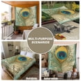 thumbnail image 6 of Teal Peacock Feathers Small Tapestry for Bedroom Wall Hanging Tapestry, Retro Abstract Art Watercolor Ceiling Backdrop Tapestries Poster Blanket Wall Decor for Teens Room Living Room Dorm 23" x 28", 6 of 8
