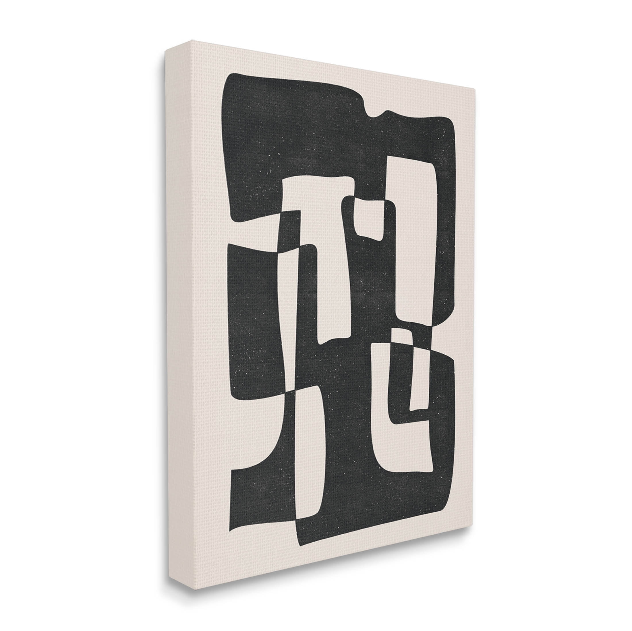 Stupell Industries Bold Blocked Abstract Layered Shapes Graphic Art Gallery Wrapped Canvas Print Wall Art, Design by JJ Design House LLC