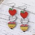 thumbnail image 5 of TRIO Heart-Shaped Colorful Dangle Earrings Set - Simple, Cute, Adorable Design - Back to School Essential, Female Gift Idea, Lightweight, Hypoallergenic, Nickel-Free, Easy to Wear, 5 of 5