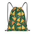 thumbnail image 1 of Saiise Pizza Pattern Sports Drawstring Backpack - String Swim Gym Bag with Wet Proof Pocket for Women&Men-Medium, 1 of 6