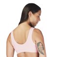 thumbnail image 4 of Carole Martin Full-Freedom Cotton Front Closure Comfort Bra - Wire Free - Stretch Cups - One Size Fits All B, C, and D Style 7276 Set of 2-Pink 42, 4 of 7