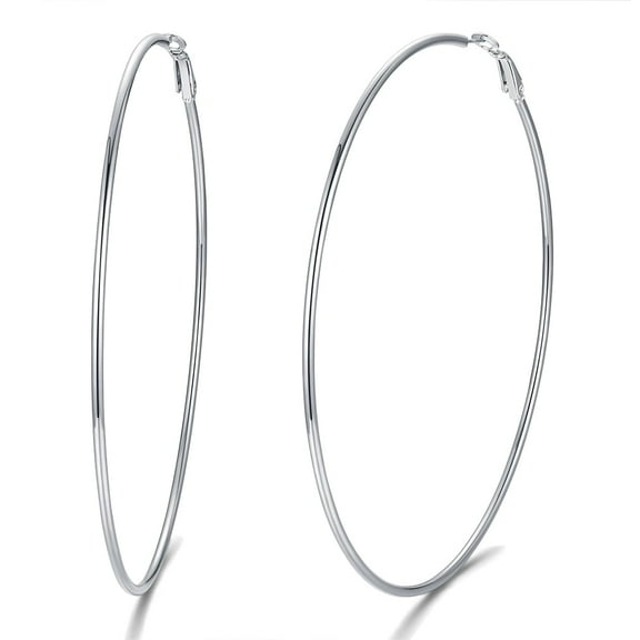 PROSTEEL Large Hoop Earring for Women Stainless Steel Earrings Hypoallergenic Christmas Birthday Valentine Day Jewelry Gifts for Mom daughter Adults Age 100mm