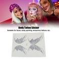 thumbnail image 3 of Face Makeup Sticker, Symmetrical Shape Colorful Tattoo Sticker Non Irritating  for DIY Body Painting, 3 of 7