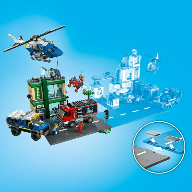 Universel frokost aktivitet LEGO City Police Chase 60317 Bank with Helicopter, Drone and 2 Truck Toys  for Kids 7 Plus Years Old, 2022 Adventures Series Building Sets -  Walmart.com