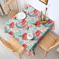 thumbnail image 2 of Pioneer Flower Floral Print Pattern Square Tablecloth,Waterproof Square Table Cover,Wipeable Spillproof Washable Table Cover for Home Kitchen Party Decor 52"x52"(132x132cm), 2 of 6
