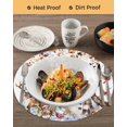 thumbnail image 3 of 13 Inch Round Placemats Set of 4, Christmas Snowman Non Slip Heat Insulation PP Table Mats, Xmas Snowflake Elk Eucalyptus Leaves Washable Place Mats for Kitchen Dining Party Table Decor, 3 of 7