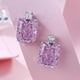 thumbnail image 2 of Pendientes rosas para mujer de plata de ley 925 de 16 quilates con diamantes CZ simulados, 2 of 3