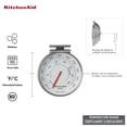 thumbnail image 4 of KitchenAid Analog Dial Oven Thermometer, Food, Grilling, & Cooking, Stainless Steel, KQ903, 4 of 9