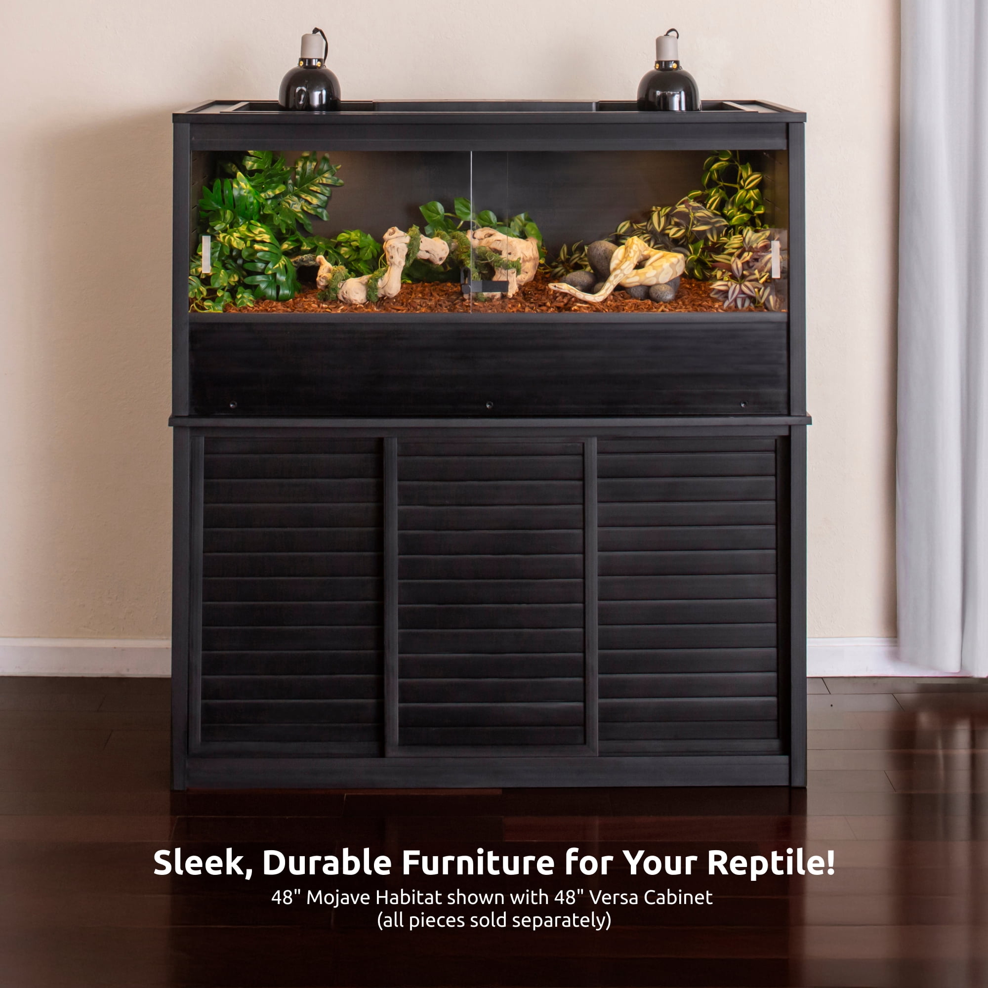 New Age Pet® ECOFLEX® 49" Storage Cabinet for Reptile Food and Substrate Storage