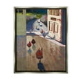 thumbnail image 3 of Stupell Industries Chickens Strolling Through Farmhouse Doorway Contemporary Strokes Painting Luster Gray Floating Framed Canvas Print Wall Art, Design by Lisa Timmerman, 3 of 5