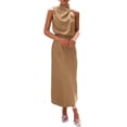 thumbnail image 1 of Vestido PRETTYGARDEN 2025 Verano Satén Maxi Sin Mangas XXL, 1 of 7