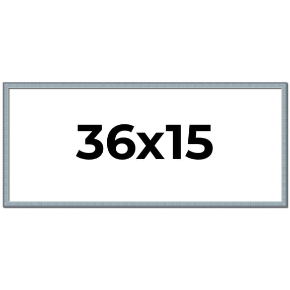 36x15 Frame Rustic Sky Blue Solid Wood Picture Frame | 0.75 Inch Moulding Width |Includes UV