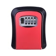 thumbnail image 1 of Meterk Key Storage Lock Box Wall Mount Aluminum Alloy 4-Digit Combination Waterproof Lockbox Key Box Portable Storage for House Key Card U Disk, 1 of 7
