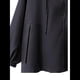 thumbnail image 4 of Gabardina con Capucha para Mujer, Chaqueta con Solapa y Botones, Cortavientos de Longitud Media con Bloques de Color Negro M, 4 of 6