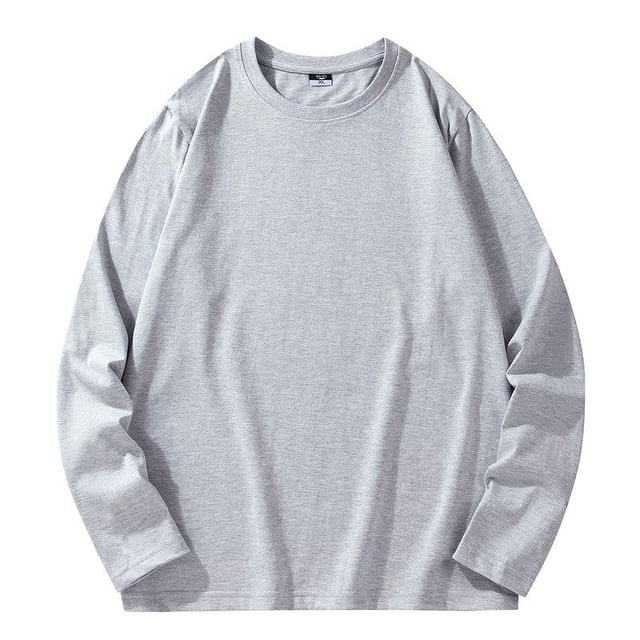 pstuiky camisetas de manga larga para hombre, Camisa informal de manga larga con cuello redondo y color liso para hombre. Blusas de manga larga con cuello redondo. camisetas de hombre xxl