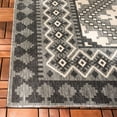 thumbnail image 3 of Safavieh Veranda Magna Geometric Indoor/Outdoor Runner Rug, Ivory/Charcoal, 2'3" x 18', 3 of 8