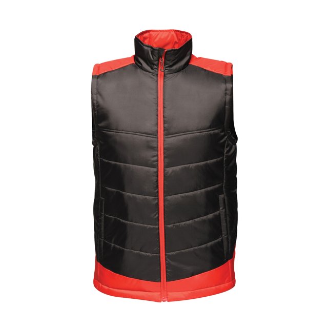 Regatta - Chaleco Forro Polar Contraste para Hombre (Negro, Rojo Clásico) Regatta UTRW6519_blackclassicred