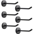 thumbnail image 1 of Gancho para abrigos, toallero, gancho para sombrero montado en la pared, baño, acero inoxidable 304, gancho de garaje resistente, sala de estar, cocina, hotel, garaje, 6 piezas (4 pulgadas, negro mat JAMW Sencillez, 1 of 4