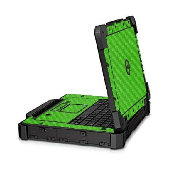 Dell Latitude 14 RUGGED 7404 7414 Extreme GREEN CARBON FIBER Laptop Skin