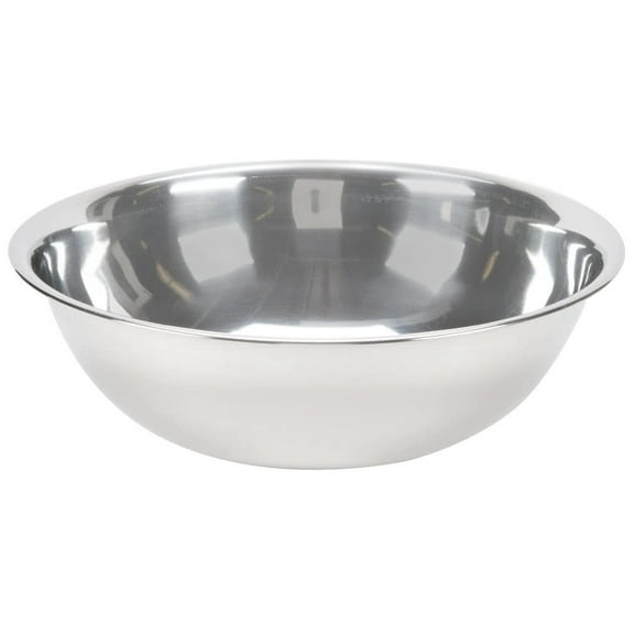 Vollrath Round Economy Mixing Bowl Silver, 8 qt., 13-1/2" Diameter x 5" Depth, Stainless Steel | 1/Each