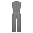 thumbnail image 6 of Awdenio Women's Jumpsuits, Rompers & Overalls , Jumpsuits for Women Sleeveless Pocket Solid Color Loose Straight Pants Fashion Romper Pants, 6 of 6
