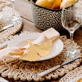 thumbnail image 3 of Shisuyan 6Pcs Home Table Napkin Rings Leaf Shape Napkin Buckles for Table Ornament, 3 of 9