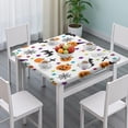 thumbnail image 3 of Happy Halloween Table Cover with Elastic Edge Wrinkle Resistant Washable Horror Pumpkin Ghost Square Tablecolths Tablecloth for Party Picnic Dinner Decor (34x34in), 3 of 6