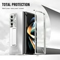 thumbnail image 4 of Allytech Galaxy Z Fold4 Case with Build-in Screen Protector, Stand Full Body Protective Bumper Anti-Scratch Camera Lens Protector Phone Case for Samsung Galaxy Z Fold4 - Silver, 4 of 7