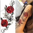 thumbnail image 2 of Hojas de tatuajes temporales grandes XCF 4 hojas arte corporal resistente al agua 15 x 21 cm, 2 of 4