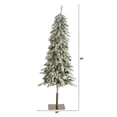 thumbnail image 2 of Nearly Natural 5.5' Flocked Pine Artificial Christmas Tree Prelit with LED Lights, 2 of 7