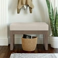 thumbnail image 2 of Pemberly Row Banc d'Entrée Petit en Tweed de 26 Pouces de Large en Platine, 2 of 6