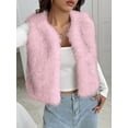 thumbnail image 3 of BTFBM Faux Fur Vest Women Fall Fashion Sleeveless Fuzzy Jacket Fluffy Coats Winter Clothing Furry Outerwear Vests, 3 of 9