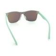 thumbnail image 7 of Hipster Color Mirror Inset Shield Lens Horn Rim Retro Plastic Sunglasses Clear Green - Mint Mirror, 7 of 7