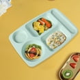 thumbnail image 5 of Wheat Straw Five Compartment Dinner Plate adult Students Kindergarten Meal Tray Breakfast Plate Household Use Four Colors Divided Plate, 5 of 5