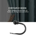 thumbnail image 2 of Set of 2 Metal Decorative Curtain Hold Backs, Wall Mounted Window Drapery Tiebacks for Bedroom, Livingroom, Office Come with Screws, Black, 2 of 8