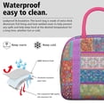 thumbnail image 3 of Lunch Bag Lunch Box for Women Reusable Insulated Lunch Cooler Bags,Large Capacity for Work Travel Picnic,Water-Resistant Pioneer Pieced Patchwork Lunch Tote Bag Gifts for Woman Mom Rose-red, 3 of 6