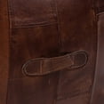 thumbnail image 4 of Square Shaped Buffalo Leather Handmade Eco-Friendly Brown Pouf - Square Shape Pouf,14"x14"x14", Plain Solid Pouf, Buffalo Leather Pouf, Recycled Foam with Fibre Fill Stuffed Pouf, Leather Seating Pouf, 4 of 7