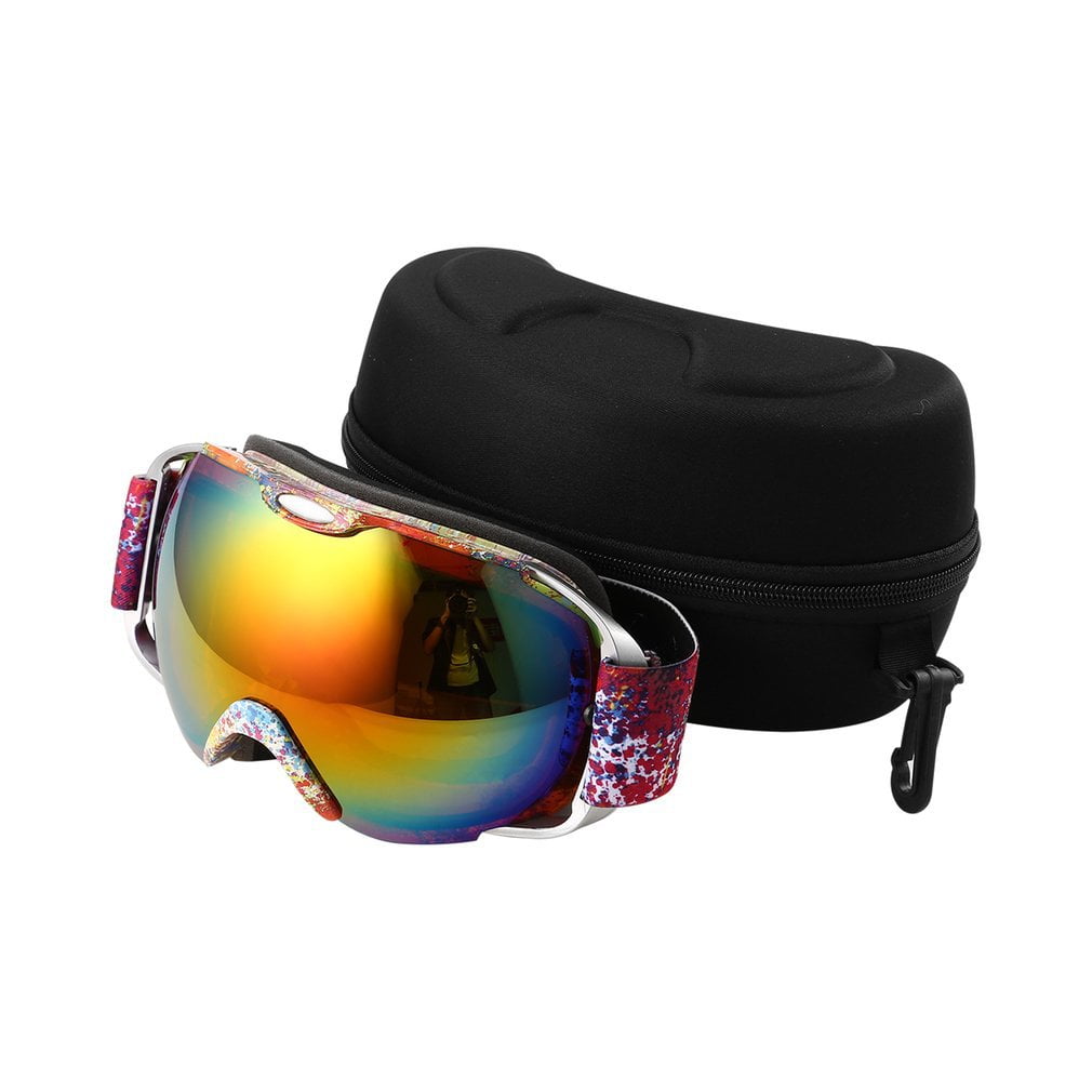 Snow Goggles for Men Women OTG Anti-Fog Frameless Ski Goggles for Skiing Snowboarding 