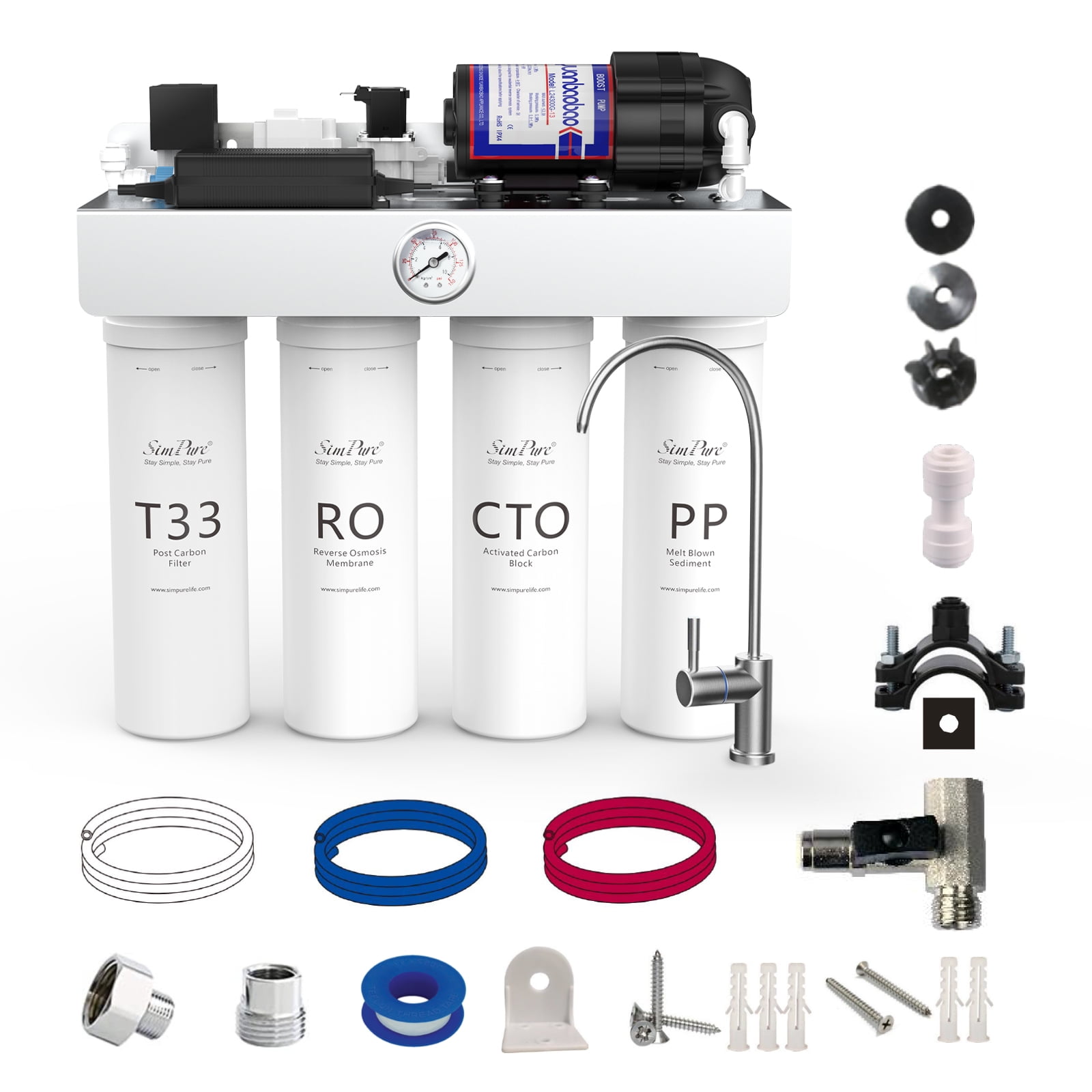 PP Water Filter Replacement Cartridge for SimPure T1-400/WP2 UV Reverse Osmosis System