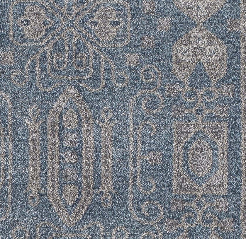 Rugs America Estelle Collection Seafoam Ivory ET150A Transitional Oriental Area Rug 4' x 5'7"