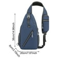 thumbnail image 4 of Faraee Crossbody Bags for Women Men Trendy Sling Bakpack Casual Chest Bag with Shoulder Strap Blue, 4 of 4