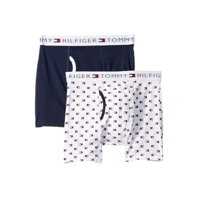 Calzoncillos tipo bóxer Tommy Hilfiger para niños, paquete de 2, color blanco, talla LG