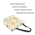 thumbnail image 3 of FORMRS Womens Canvas Tote Bag with Zipper Inner Pocket Shoulder Handbag, Birds Tea Time, 3 of 7